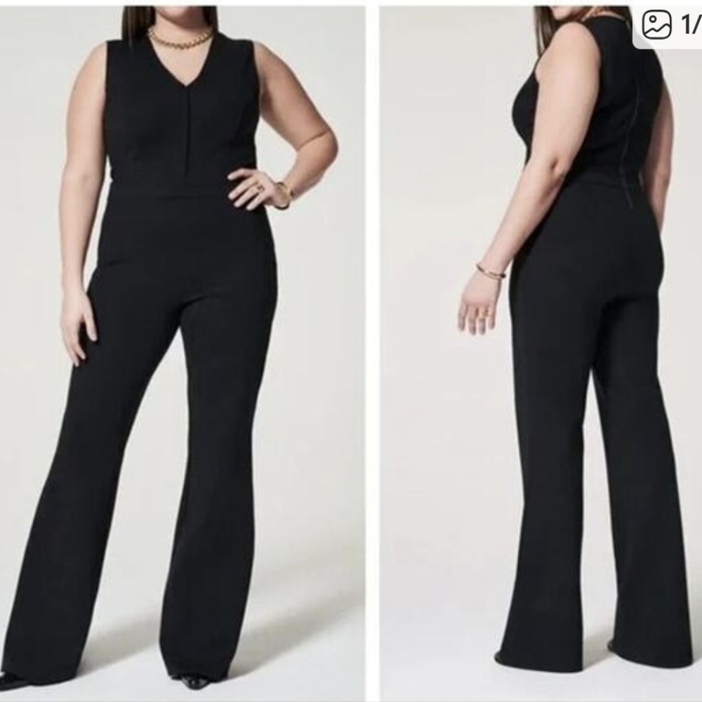 Spanx Sleeveless Perfect Jumpsuit Black Size 1X Tall